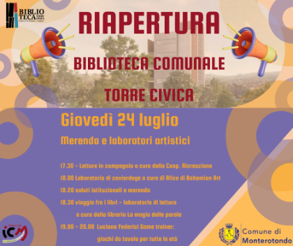 Riapre al pubblico la biblioteca della Torre civica Riapre al pubblico la biblioteca della Torre civica